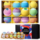 Lagunamoon Bath Bombs,12 Pcs Handmade Double-Layer Color Bath Bombs Gift Set, Rich Bubble, Natural & Organic Bath Bombs with Vegan Pure Essential Oils, Perfect Gifts for Kids, Women, Mom Lagunamoon