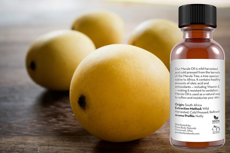 Pure Body Naturals Marula Facial Oil, 1 Fluid Ounce - Cold-pressed, Refined Luxury Beauty Oil for Face and Hair - Vegan, Gluten-free and 100% Natural Pure Body Naturals