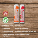CHAP-LIP Lip Butter Lip Balm with Fruit Flavors, Cocoa Butter, Coconut Oil | Moisturizing Vitamin E & Total Hydration Treatment & Soothing Lip Therapy (2 Count - Strawberry & Tangerine) Chap-Lip