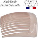 Camila Paris CP2912 French Side Combs Large 2 Pack Curved, Nude Flexible Durable Cellulose Hair Combs, Strong Hold Grip Hair Clips for Women, No Slip Styling Girls Hair Accessories, Made in France Camila Store