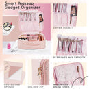 Travel Makeup Bag,Stagiant Make up Bag,Makeup Organizer Bag for Cosmetics Makeup Brushes Toiletry Travel Accessories with Dividers,Makeup Case for Women,Pink Stagiant