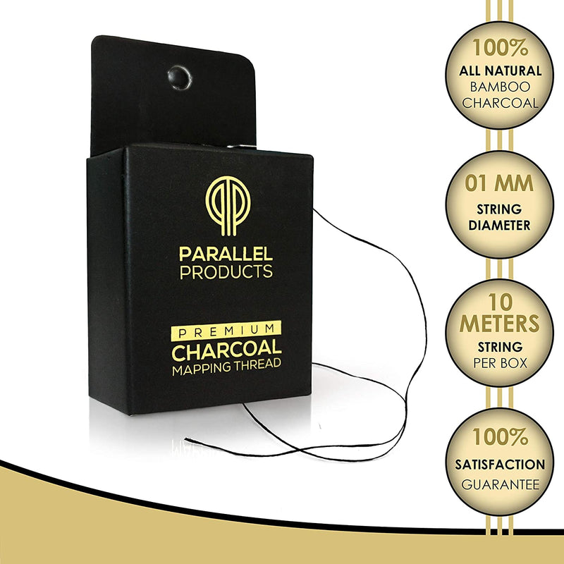 Parallel Products - THE STUDIO PACK – Premium Eyebrow Mapping String for Microblading – Pre-Inked – 1 mm Fine, Bamboo Charcoal Thread – Twelve Pack – 15 Meters/48 Feet per Box (12 Pack) Parallel Products
