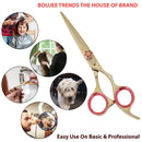 Professional Razor Edge Shears Barber Hair Cutting Scissors Japanese Stainless Steel 6.5" Standard Size Hairdressing Salon Scissors with Adjustable Tension Screw Boujee Trends