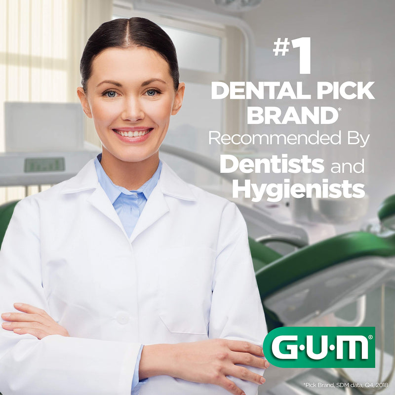 GUM - 6705RW Soft-Picks Comfort Flex Mint Dental Picks, New Invigorating Mint Flavor, 80 Count (Pack of 4) GUM