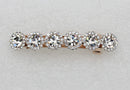 Faship Clear Crystal Rose Gold Plated Floral Small Hair Barrette Clip Faship