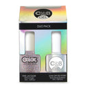 Color Club Magic Attraction Gel and Lacquer Duo Polishes, Clear with Pink and Silver Glitter Color, .5 fl oz Each (15 mL) Color Club