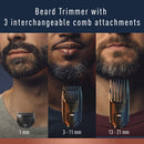 King C. Gillette Cordless Beard Trimmer for Men, Kit includes 1 Trimmer, 3 Interchangeable Combs, 1 Cleaning Brush, 1 Charger, 1 Travel Bag, Gifts for Men King C. Gillette