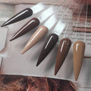 Makartt Gel Nail Polish Kit with Nail Powder Pen Bundle, 6 Pastel Classical Colors Nail Gel Polish Classic Brown Colors, Galaxy Sticks Holographic Nail Powder Pen Chrome Nail Powder 6 Colors Makartt