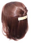 French Amie Oblong Handmade 3.5" Celluloid Automatic Hair Clip Barrette French Hair Clip for Girls Strong Hold Hair Clips for Women No Slip Durable Paris Hair Accessories, Made in France (Cream Nouget) French Amie