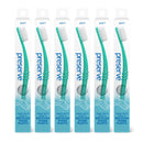Preserve Ocean Plastic Initiative (POPI) Adult Toothbrush, Made in USA from Recycled Ocean Plastic, Neptune Green, Soft, 6 Count Preserve Store