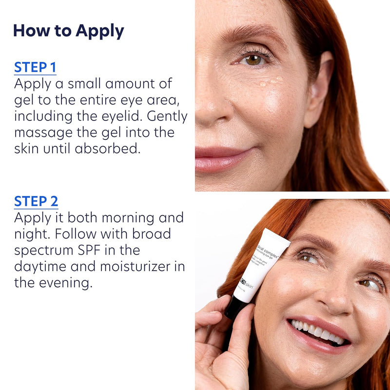 PCA SKIN Eye Serum, Ideal Complex Revitalizing Eye Gel, Upper and Under Eye Serum for Wrinkles, Puffy Eyes, Dark Circles, Fine Lines, Discoloration, and Sagging Eyelids, Light and Silky, 0.5 oz Tube