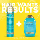 OGX Revitalize + Argan Shine Extra Strength Multi-Benefit Heat Protection Hairspray with Argan Oil & Silk Proteins, Tame Frizz & Non-Greasy Shine, Morocco, 8 Ounce OGX