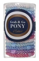 L. Erickson Grab & Go Ponytail Holders, Pastel, Set of Fifteen - Exceptionally Secure with Gentle Hold L. Erickson