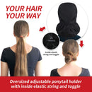 ABAMERICA Working Cap with Button Long Hair, Adjustable Working Hat Ponytail Holder, Tie Back Hats for Women, One Size (C03-1 Pack: Ponytail Black) ABAMERICA