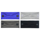 Headbands with Button for Mask, Wide Nurses Headbands Non Slip Elastic Ear Protection for Women Men Doctors Sweatband Head Wrap ABAMERICA