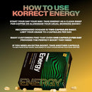 Korrect Energy Paraxanthine Supplement | Clean Energy & Focus Support | Caffeine Alternative for Mental Clarity & Jitter-Free Stamina | Vegan, Gluten Free, Non-GMO | 30 Capsules Infinity Warehouse