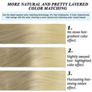 GOO GOO Halo Hair Extensions Human Hair Ombre Ash Blonde to Golden Blonde Mixed Platinum Blonde 100g 20 Inch Flip Extensions Hidden Crown Wire Hair Extensions Layered Invisible Hairpiece GOO GOO Store