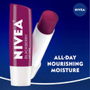 NIVEA Lip Balm, Blackberry Flavored Tinted Lip Balm Stick with Shea Butter and Jojoba Oil, 0.17 Oz, Pack of 4 NIVEA
