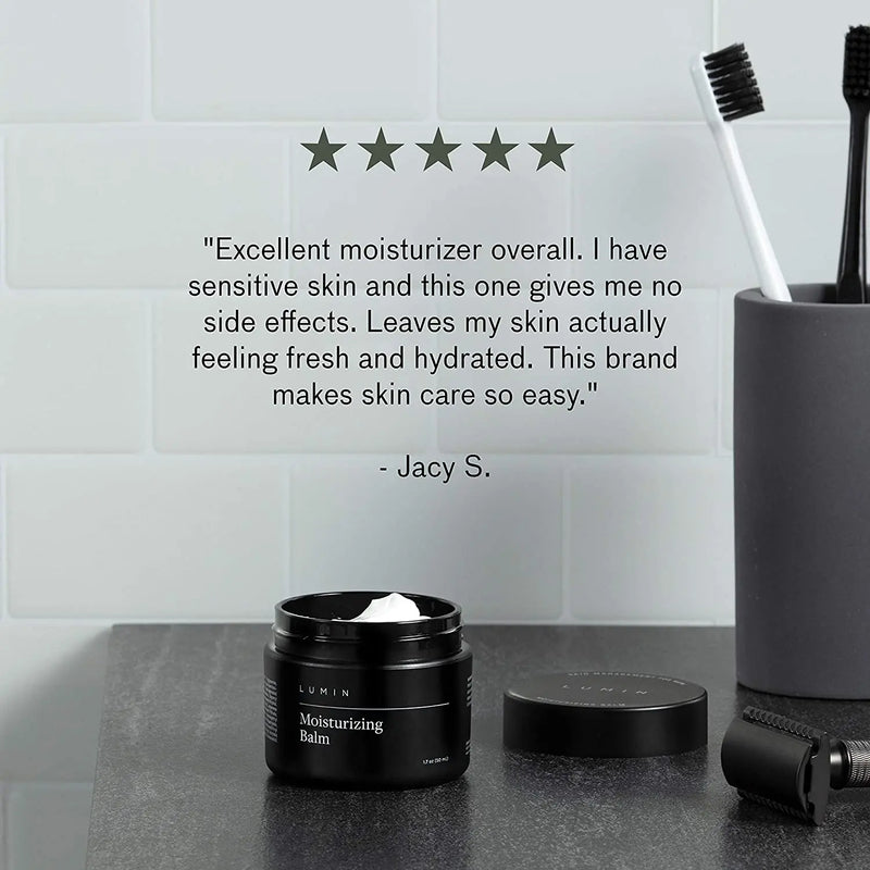 Men’s Revitalizing Face Moisturizer Balm (2 oz.): Combat Dehydration, Sun Damage, and Post Shave Irritation | Anti-Aging Korean Made Grooming for the Modern Man | Achieve Your Best Look with Lumin Lumin