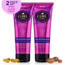 HASK CURL CARE Curl Defining Cream 2 Piece Bundle- vegan formula, cruelty free, color safe, gluten-free, sulfate-free, paraben-free HASK