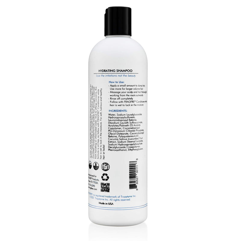 FRAGFRE Hydrating Shampoo+Nourishing Conditioner+Men Styling Gel Firm Hold - 3 Pack Gift Bundle - Fragrance Free Hypoallergenic Hair Care for Men with Sensitive Skin - Vegan Gluten Free Cruelty Free FRAGFRE
