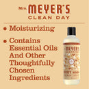 Mrs. Meyer's Clean Day Moisturizing Body Wash for Women and Men, Cruelty Free and Biodegradable Shower Gel Formula Made with Essential Oils, Oat Blossom Scent, 16 oz Bottle, Pack of 3 MRS. MEYER'S CLEAN DAY