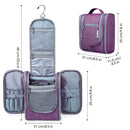 Hanging Travel Toiletry Bag Cosmetic Make up Organizer for Women and Men (Medium, A-Purple) Narwey