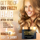 Premium Keratin Hair Mask - Professional Treatment for Hair Repair, Nourishment & Beauty - Hair Mask - Vitamin Complex for All Hair Types - with Omega 3, 9, Vitamin E - Protein Nourishment Mask SUNATORIA