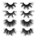 SY SHUYING 25mm Lashes 3D Faux Mink Lashes Fluffy Dramatic False Eyelashes 6D Wispy Long Handmade Fake Lashes Cruelty-Free & Reusable Thick Full Strip Eye Lashes Pack 4Pairs SY SHUYING