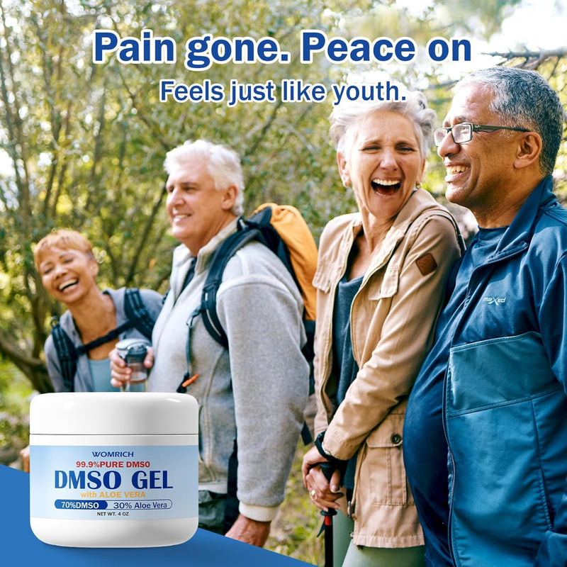 DMSO Gel with Aloe Vera - DMSO Pharmaceutical Grade - Dimethyl Sulfoxide Cream 4 Oz - DMSO for Pain - High Purity & Low Odor Infinity Warehouse