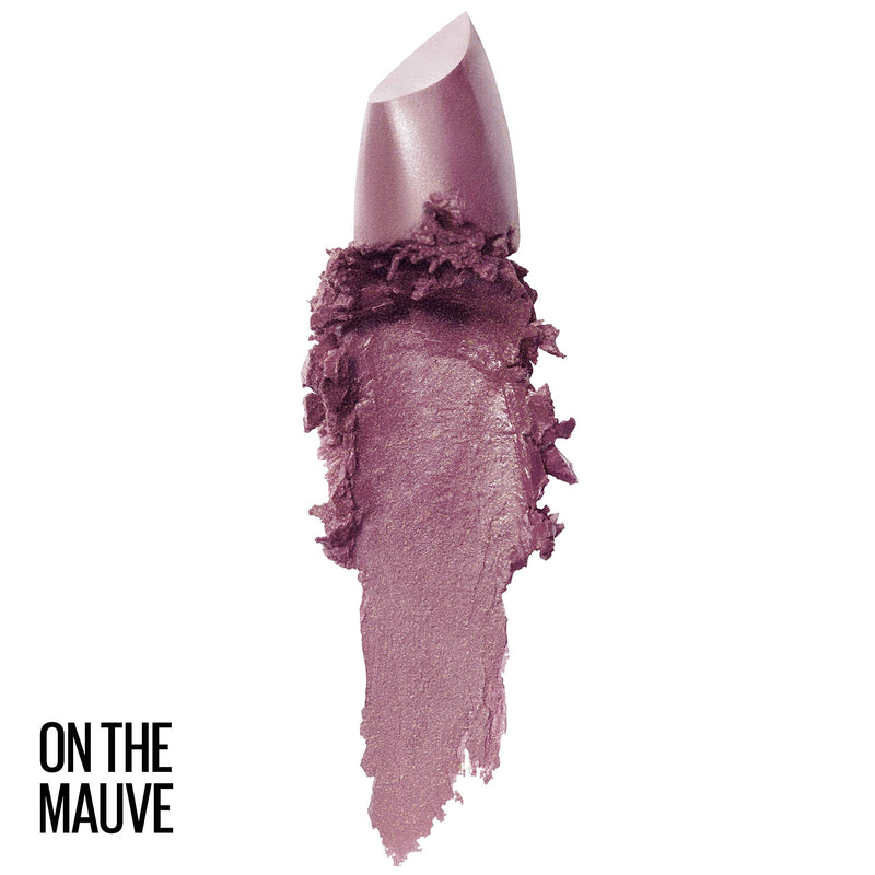 Maybelline Color Sensational Lipstick, Lip Makeup, Cream Finish, Hydrating Lipstick, Nude, Pink, Red, Plum Lip Color, On The Mauve, 0.15 oz; (Packaging May Vary) Maybelline New York