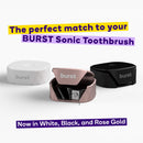 Burst Refillable Dental Floss Set with Mint Eucalyptus Aroma, Charcoal Coating, Textured, Expanding Technology, Vegan, 12 Week Supply (32 Yards), Rose Gold Burst