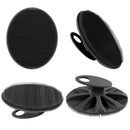 Soft Silicone Body Scrubber Handheld Shower Cleansing Brush, Gentle Exfoliating and Massage for all Kinds of Skin (Black) INNERNEED
