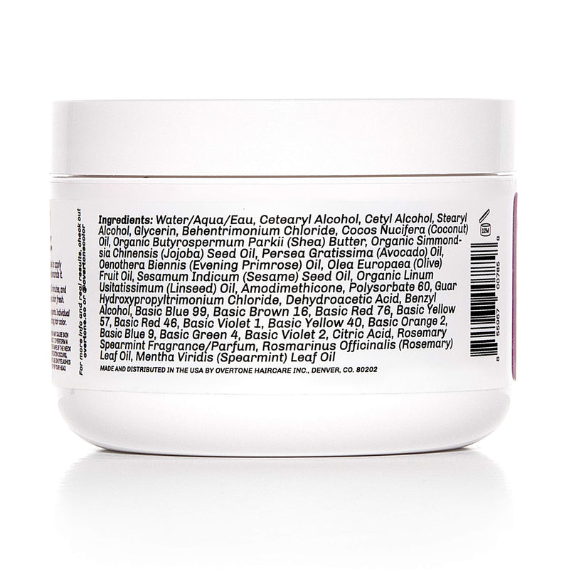 oVertone Haircare Semi-Permanent Color Depositing Conditioner with Shea Butter & Coconut Oil, Purple for Brown, Cruelty-Free, 8 oz OVERTONE