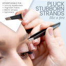 Tweezer Guru Tweezers for Eyebrows - 1 Pack Slant Tip Professional Stainless Steel Eyebrow Tweezers for Women & Men - Great Precision on Brow, Facial Hair & Ingrown Hair (Bold Blue) TWEEZER GURU