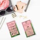 Palm Leaf Eyelash Extension Aftercare Cards | 50 Pack | Double Sided Size 3.5 x 2" inches After Care (2-3 Week Fillers) | Aftercare Instructions Pink with Palm Leaf Design Boutique Marketing LLC