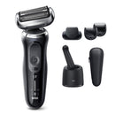 Braun Electric Razor for Men Flex Head Foil Shaver with Beard Trimmer, Rechargeable, Wet & Dry, 4-in-1 SmartCare Center and Travel Case, Black, 6 Piece Set Braun