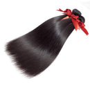 ALLRUN Brazilian Straight Virgin Hair 3 Bundles with Closure Free Part 4×4 Lace Closure with Bundles 100% Virgin Human Hair Extensions (12 14 16+10 Free Part) ALLRUN Store