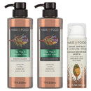 Hair Food Sulfate Free Purifying Shampoo & Conditioner with Hemp Extract & Manuka Honey Repair Serum Bundle, Paraben & Dye Free Hair Food Store