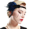 BABEYOND 1920s Flapper Headband Roaring 20s Great Gatsby Headpiece Beaded Feather Headband 1920s Flapper Gatsby Hair Accessories Blue BABEYOND