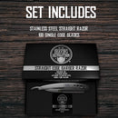 Straight Edge Barber Razor for Close Shaving - Professional Straight Blade Razor for Men with 100 Single Edge Blades- Mens Straight Razor Kit SHAVING REVOLUTION