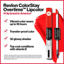 Revlon Colorstay overtime lipcolor, Longwearing Liquid Lipstick with clear lip Gloss, with Vitamin E, In Plum, 500 Limitess Black Cherry, 0.8 Oz REVLON