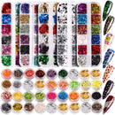 Nail Art Designs for Nails, Nail Foil Sticker, Nails Gems and Rhinestones, Nail Art Fruit Slices , Chunky Glitter, Nail Sequins Laser Star, Holographic Sparky Mixed Heart,Nail Decorations Teenitor