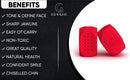 GEMMLINE Jaw Exerciser Tablets | Neck and Face Jawline Exerciser for Men/Women Chisell your Jaw (Red+Grey) G GEMMLINE