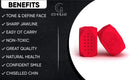 GEMMLINE Jaw Exerciser Tablets | Neck and Face Jawline Exerciser for Men/Women Chisell your Jaw (Red+Grey) G GEMMLINE