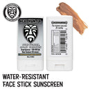 Headhunter Sunscreen Face Stick SPF 45 (Pack of 2), Waterproof Surf Sunblock for Waterman, Water-Resistant Facial Sunscreen for Ultra-Sport Protection and Solar Defense (80 min), Tinted Light Brown Headhunter