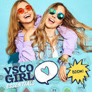 VSCO Girl Stuff - Flask Stickers, Reusable Straw & Teen Accessories Kit in a Cosmetic Bag Baby Mushroom