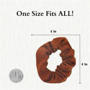 Set of 2 Solid Scrunchies (Camel) Motique Accessories