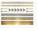 Terra Tattoos Gold Metallic Temporary Tats 75+ Geometric Henna Designs Moon, Stars, Arrows, Feathers Waterproof Nontoxic Long Lasting Perfect for Beach, Festivals, & more! Terra Tattoos