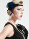 BABEYOND 1920s Flapper Headband Roaring 20s Great Gatsby Headpiece Beaded Feather Headband 1920s Flapper Gatsby Hair Accessories Blue BABEYOND